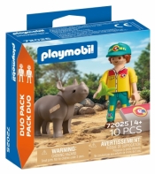 Playmobil DuoPack Strażnik leśny z nosorożcem 72025